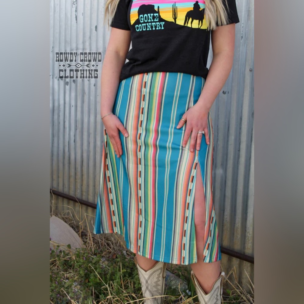 Multicolor Striped Skirt